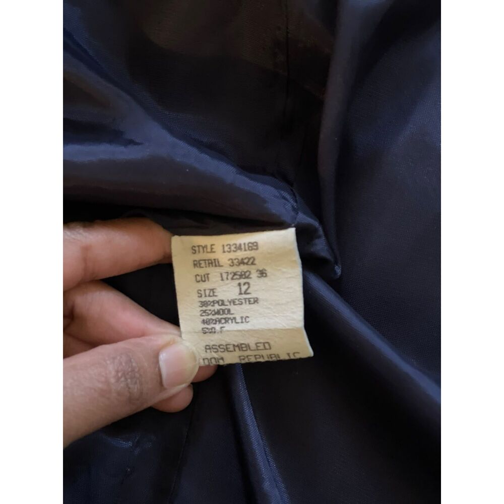 Koret Vintage Women’s Size 12 Plaid Single-Button Y2K Blazer Teal Black Jacket - Picture 5 of 8